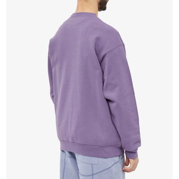 Dime Men's Micro Crew Sweat in Washed Grape - Picture 8 of 9